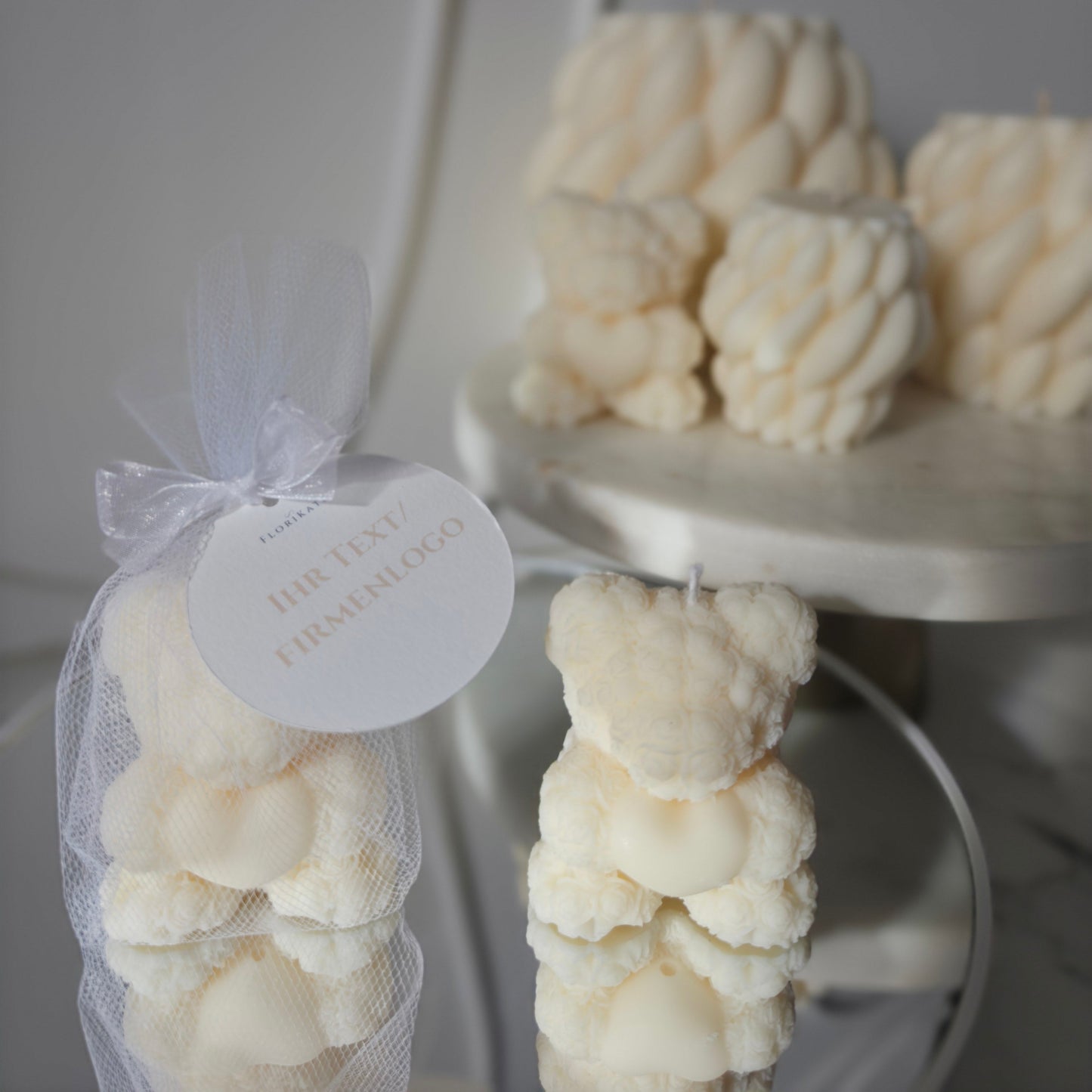 Mini Geschenk mit Personalisierung |   Kerzen Teddybär