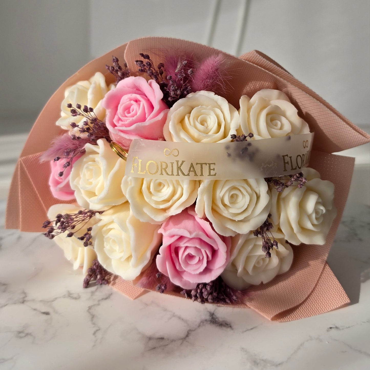 Blumenstrauß FloriRosa  aus Wachs Melts
