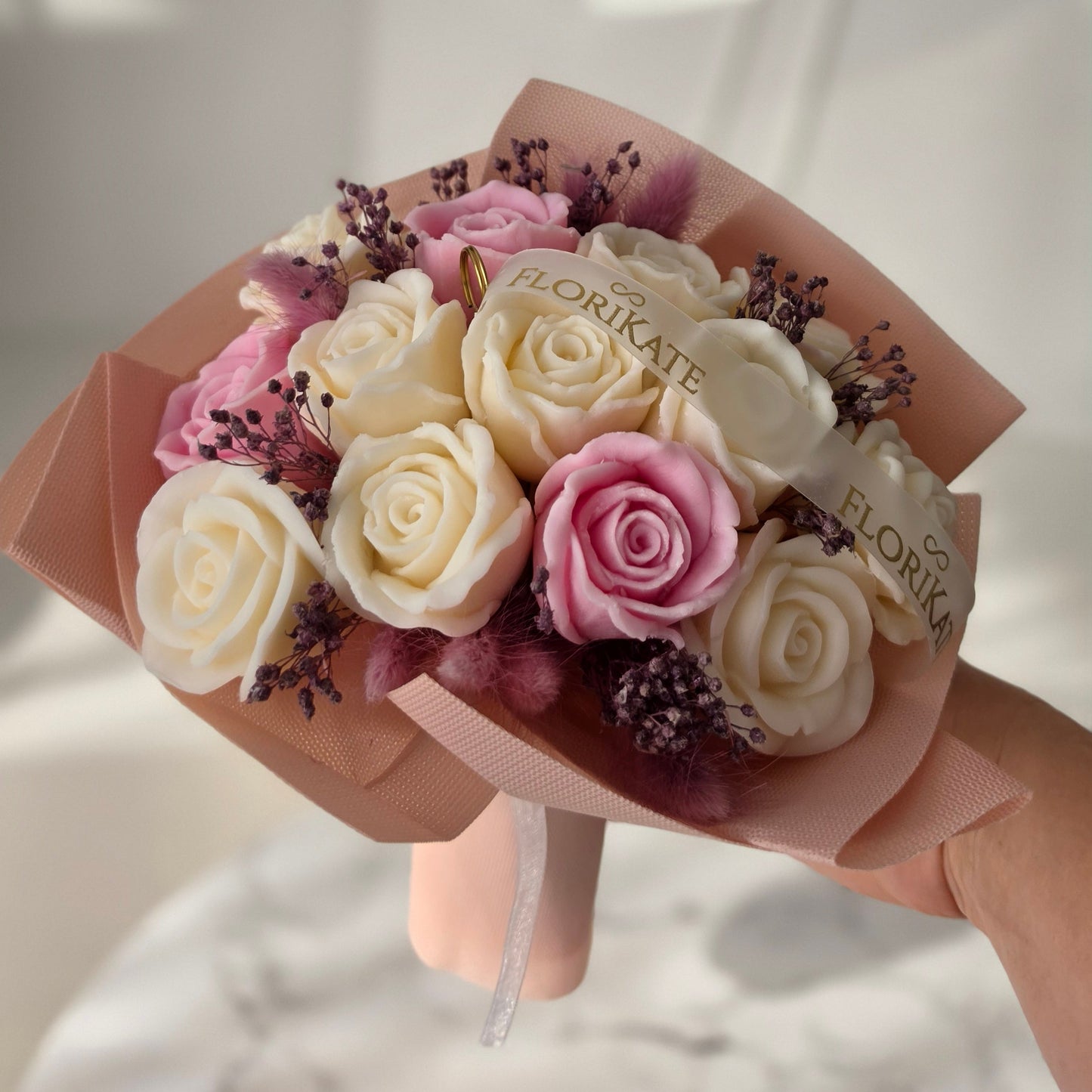 Blumenstrauß FloriRosa  aus Wachs Melts