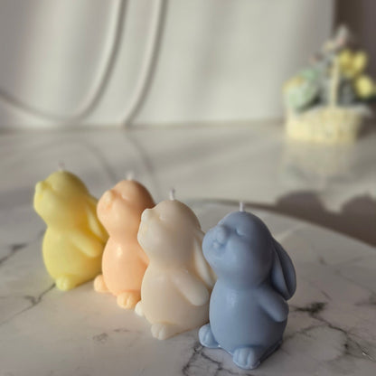 Handgefertiges  Sojakerze  Osterhase MI