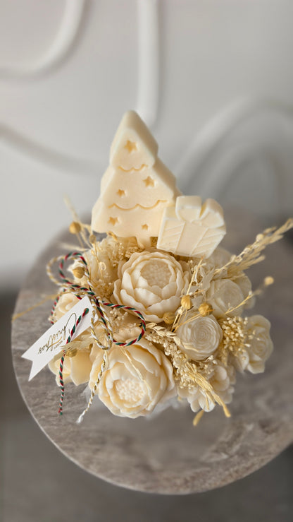 Weihnachtsdeko Box Melts Sojawachs Tischdeco