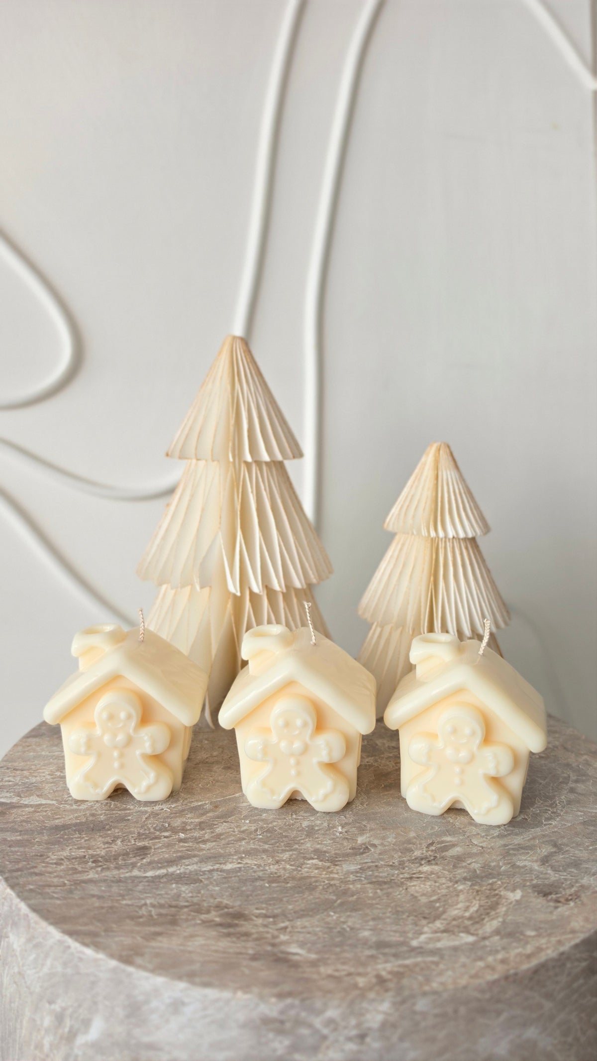 Weihnacht Kerze Lebkuchenhaus Sojawachs