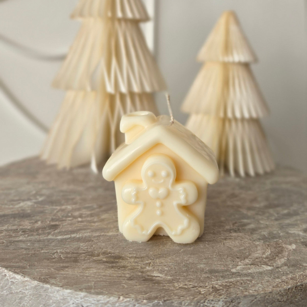 Weihnacht Kerze Lebkuchenhaus Sojawachs