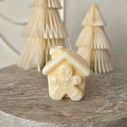 Weihnacht Kerze Lebkuchenhaus Sojawachs