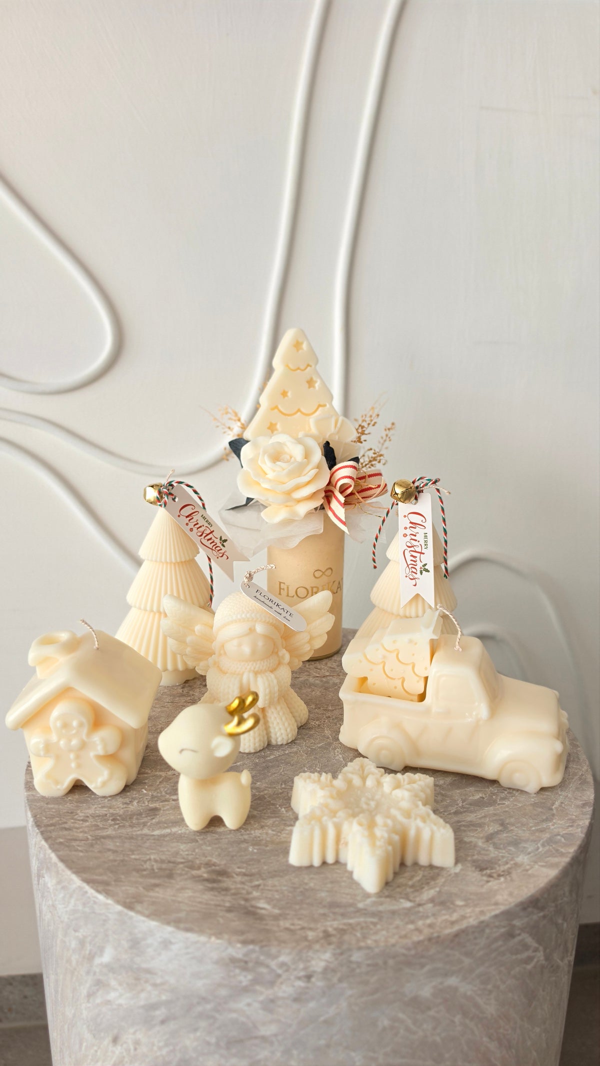 Weihnacht Kerze Lebkuchenhaus Sojawachs