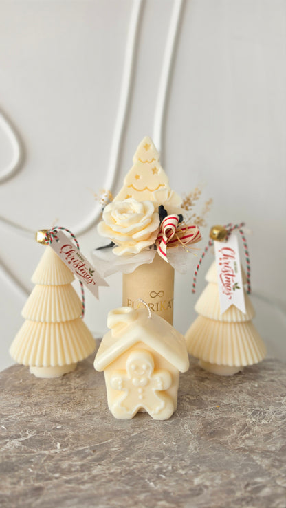 Weihnacht Kerze Lebkuchenhaus Sojawachs
