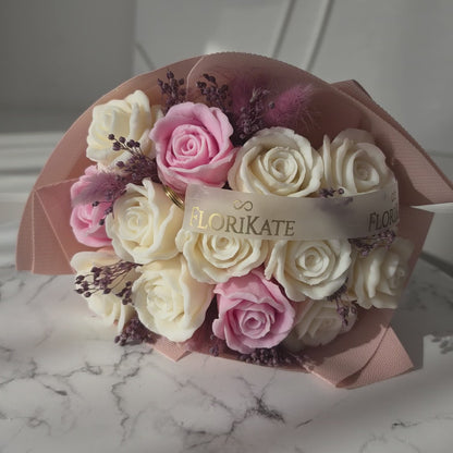 Blumenstrauß FloriRosa  aus Wachs Melts